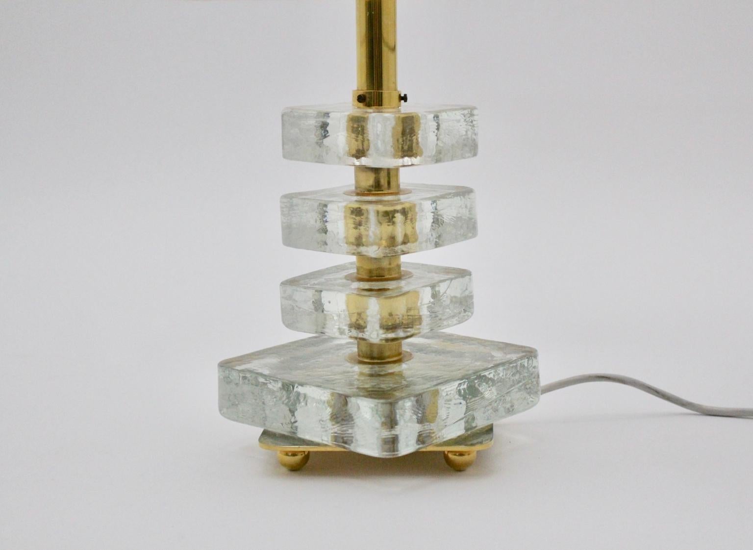 Mid-Century Modern Glass Table Lamp by Bakalowits, Vienna, 1960s For Sale 3