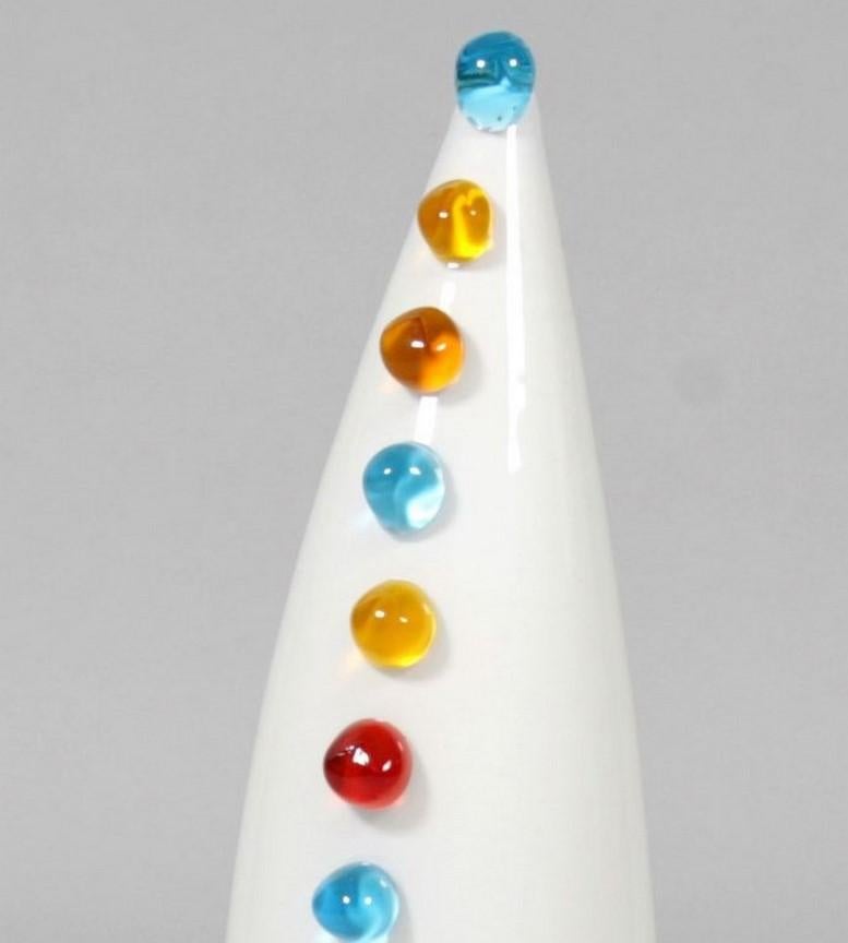 Italian Mid-Century Modern Glass Table Lamp by Vistosi For Sale