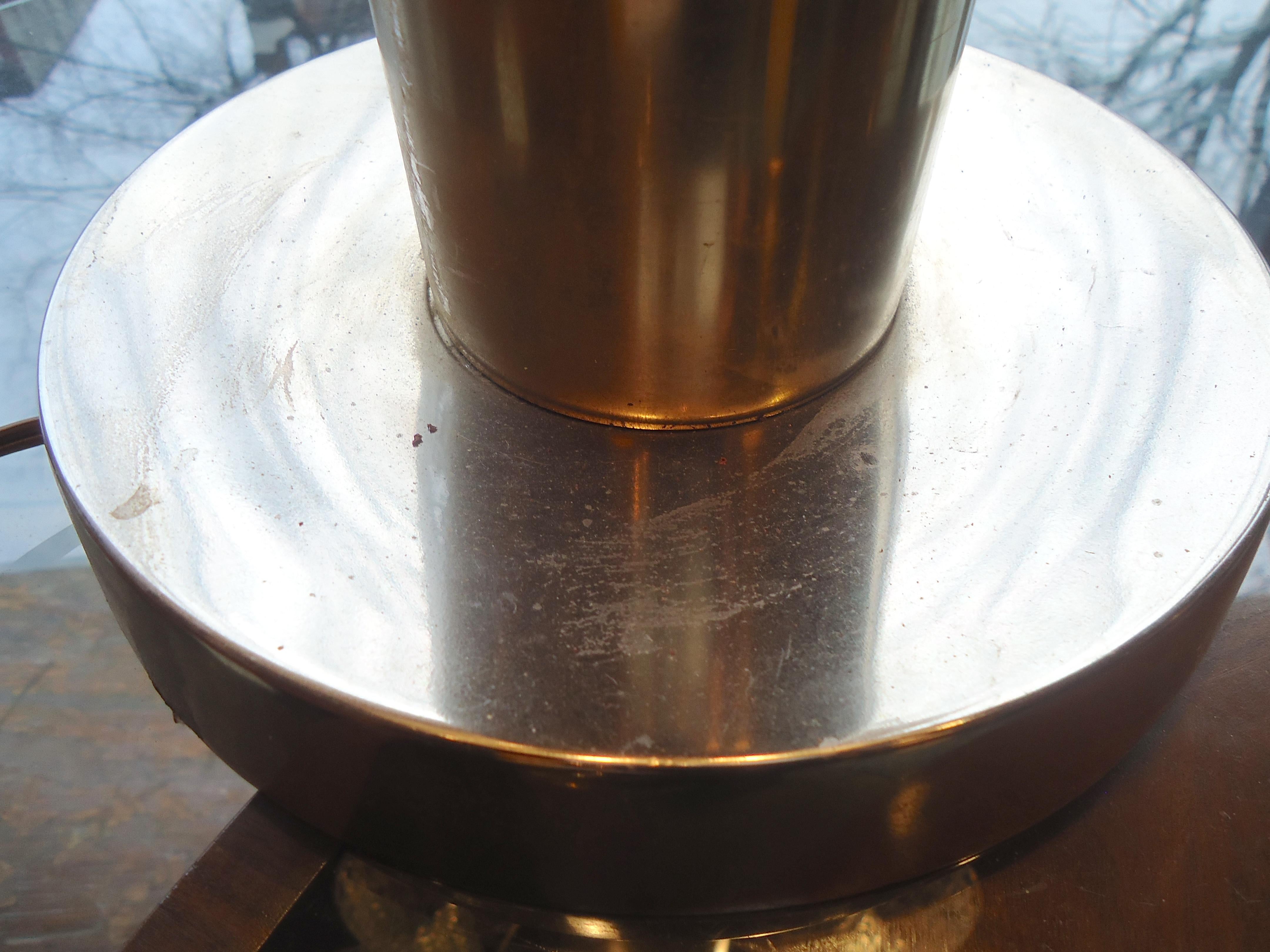 Lámpara de mesa de cristal moderna de mediados de siglo Moderno de mediados de siglo en venta