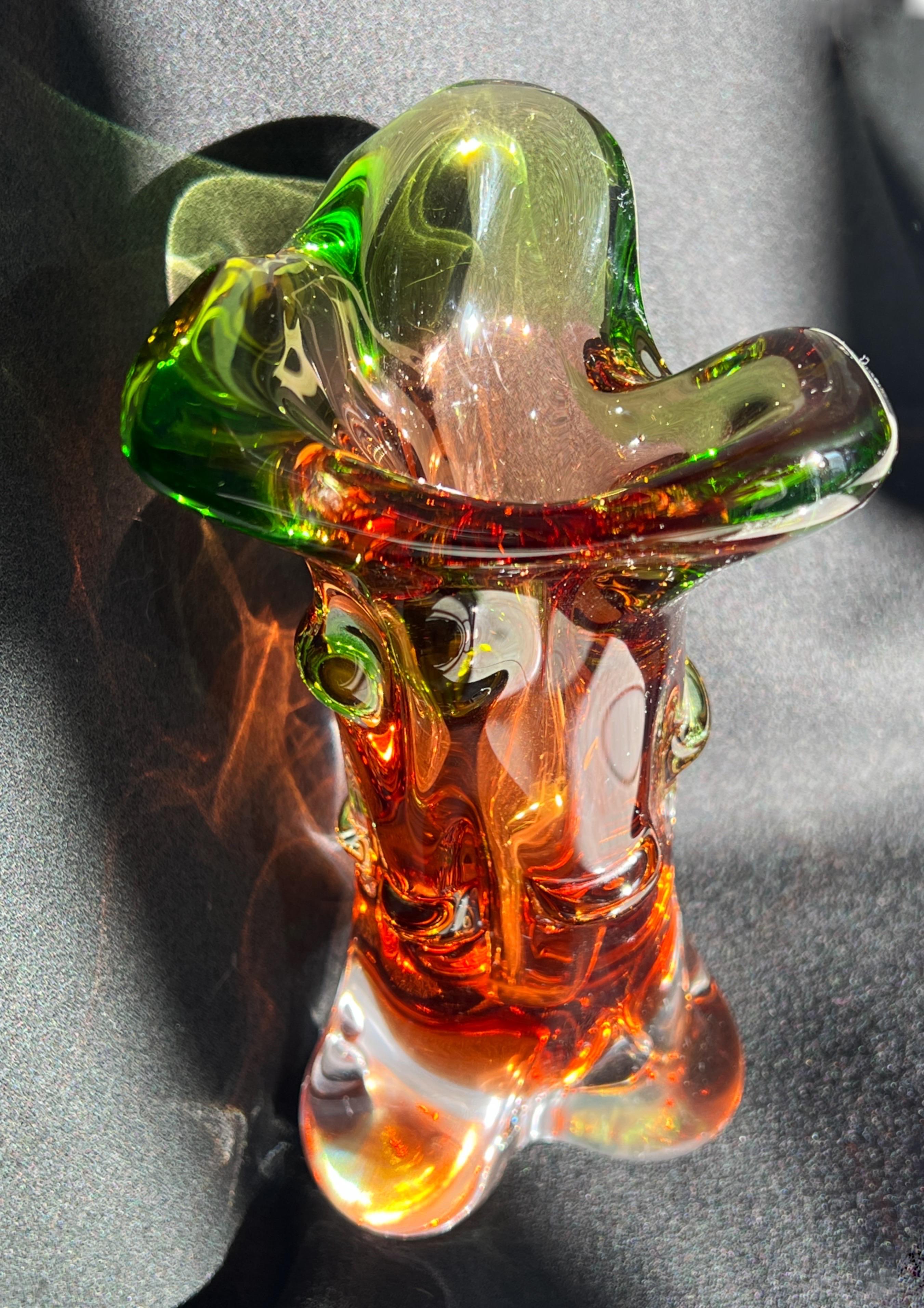 Vaso in vetro di metà secolo moderno di František Zemek per Glass Factory Mstisov in vendita 3