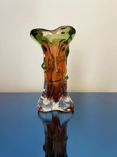 Vase en verre moderne du milieu du siècle par František Zemek pour la verrerie Mstisov