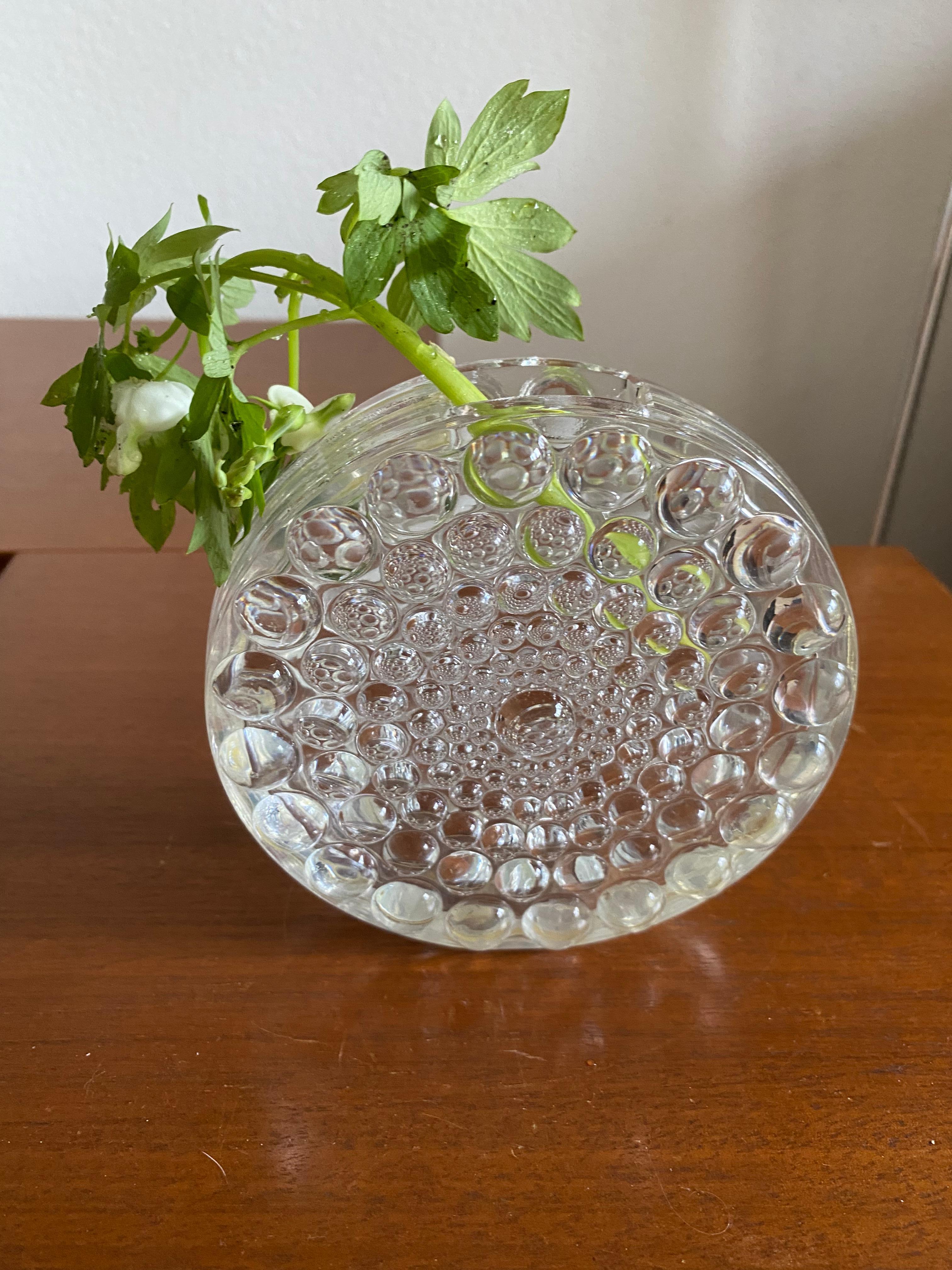 German Mid-Century Modern Glass Vase for Beyer Glass For Sale