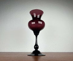 Vase en verre moderne du milieu du siècle Hugo Gehlin Gullaskruf Glasbruk Suède, années 1950