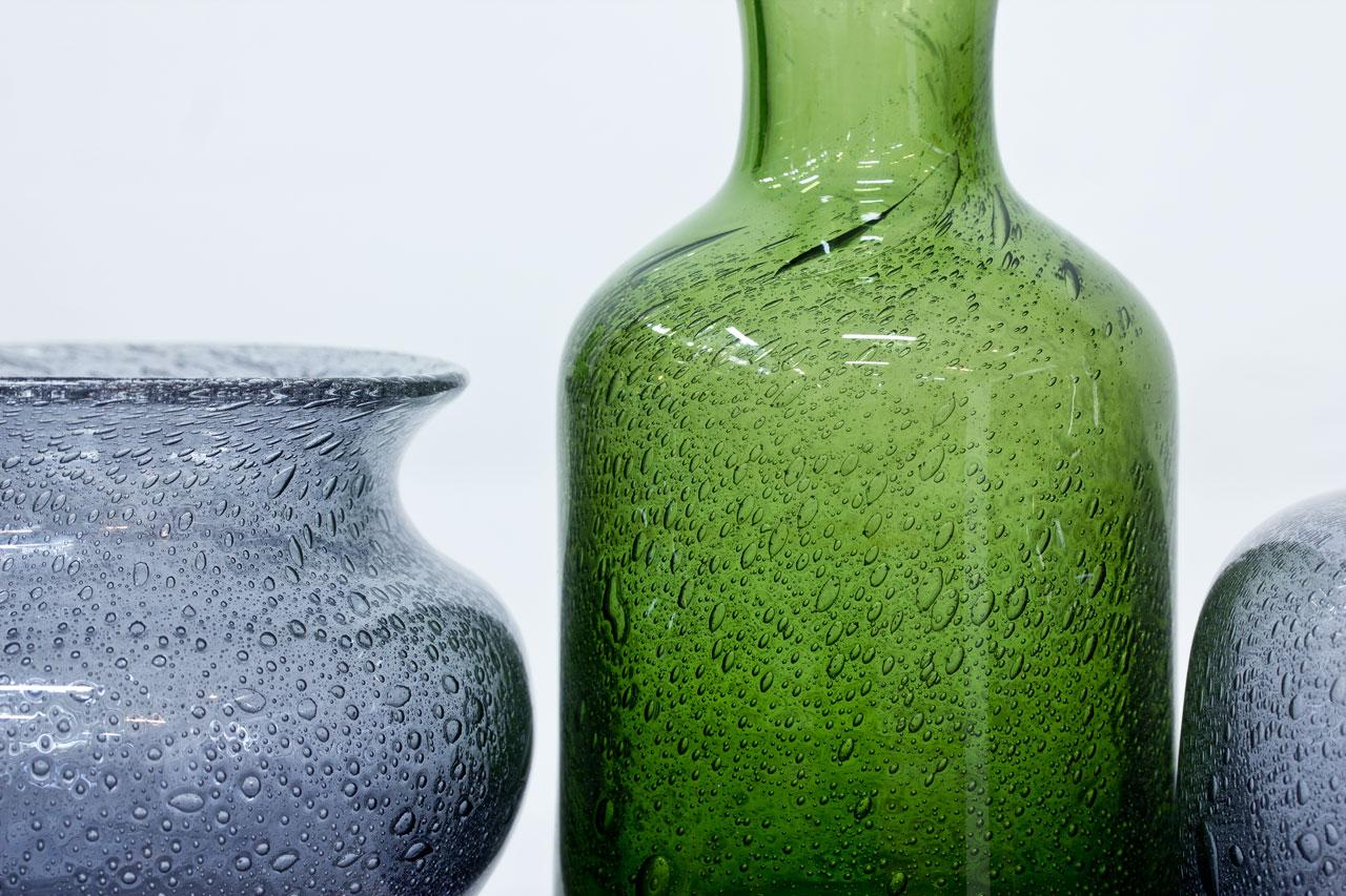 Mid-Century Modern Glass Vases by Erik Höglund for Boda, Sweden, Group of 10 3