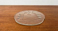 Mid-Century Modern Glass Wall Plate from Humppila, Finland, 1960s