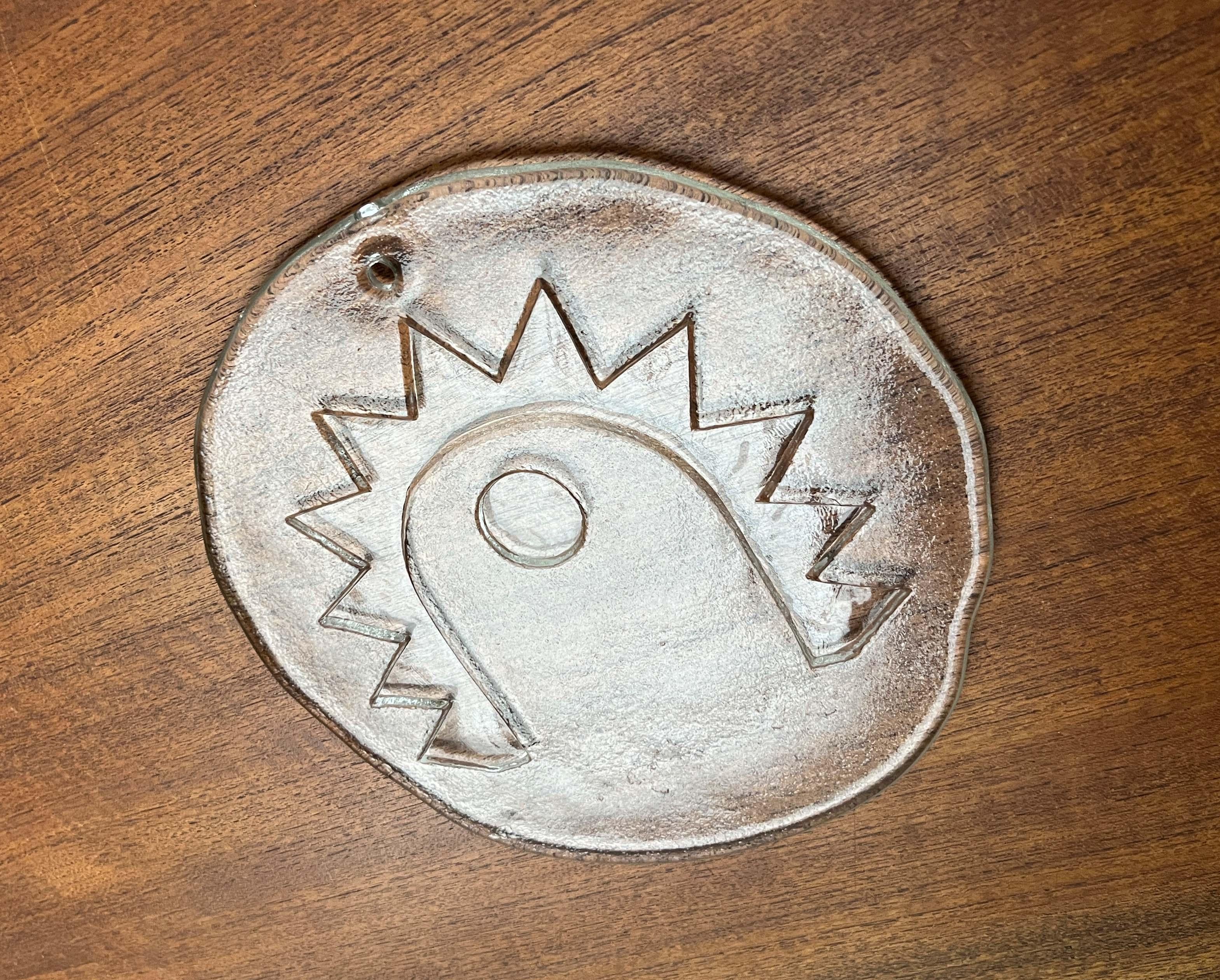 Moderner Wandteller aus Glas aus der Mitte des Jahrhunderts, Humppila, Finnland, 1960er Jahre im Zustand „Gut“ im Angebot in Hamburg, DE