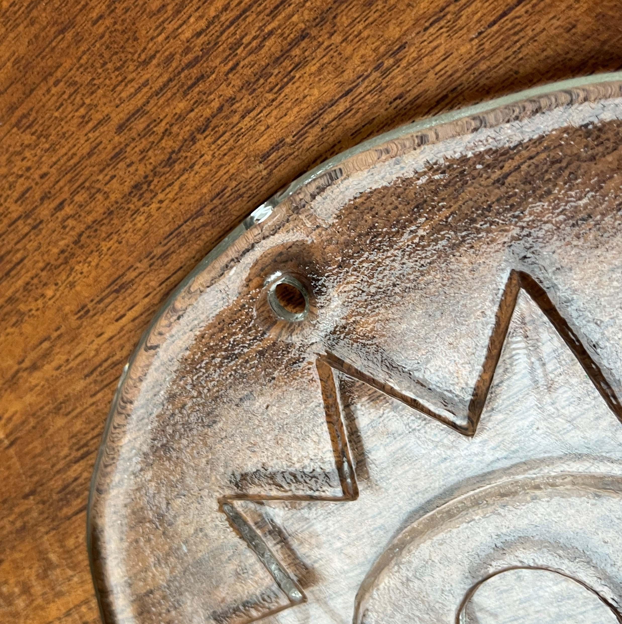 Moderner Wandteller aus Glas aus der Mitte des Jahrhunderts, Humppila, Finnland, 1960er Jahre (20. Jahrhundert) im Angebot