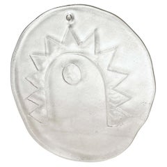 Mid-Century Modern Glass Wall Plate from Humppila, Finland, 1960s