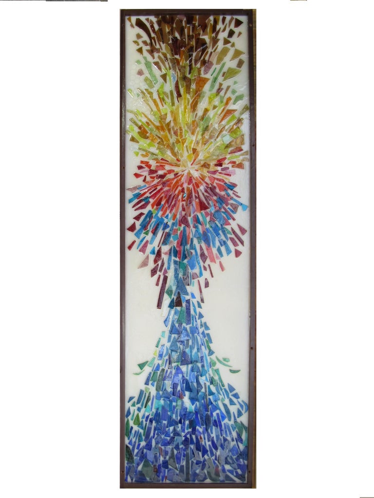 MidCentury Modern Glass Wall Sculpture by Hayes Kelley For Sale at 1stDibs