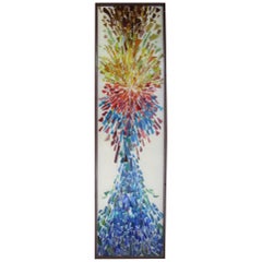 Vintage Mid-Century Modern Glass Wall Sculpture by Hayes Kelley