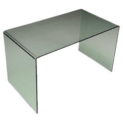 Mid-Century Modern, Glass Waterfall Console Table, American