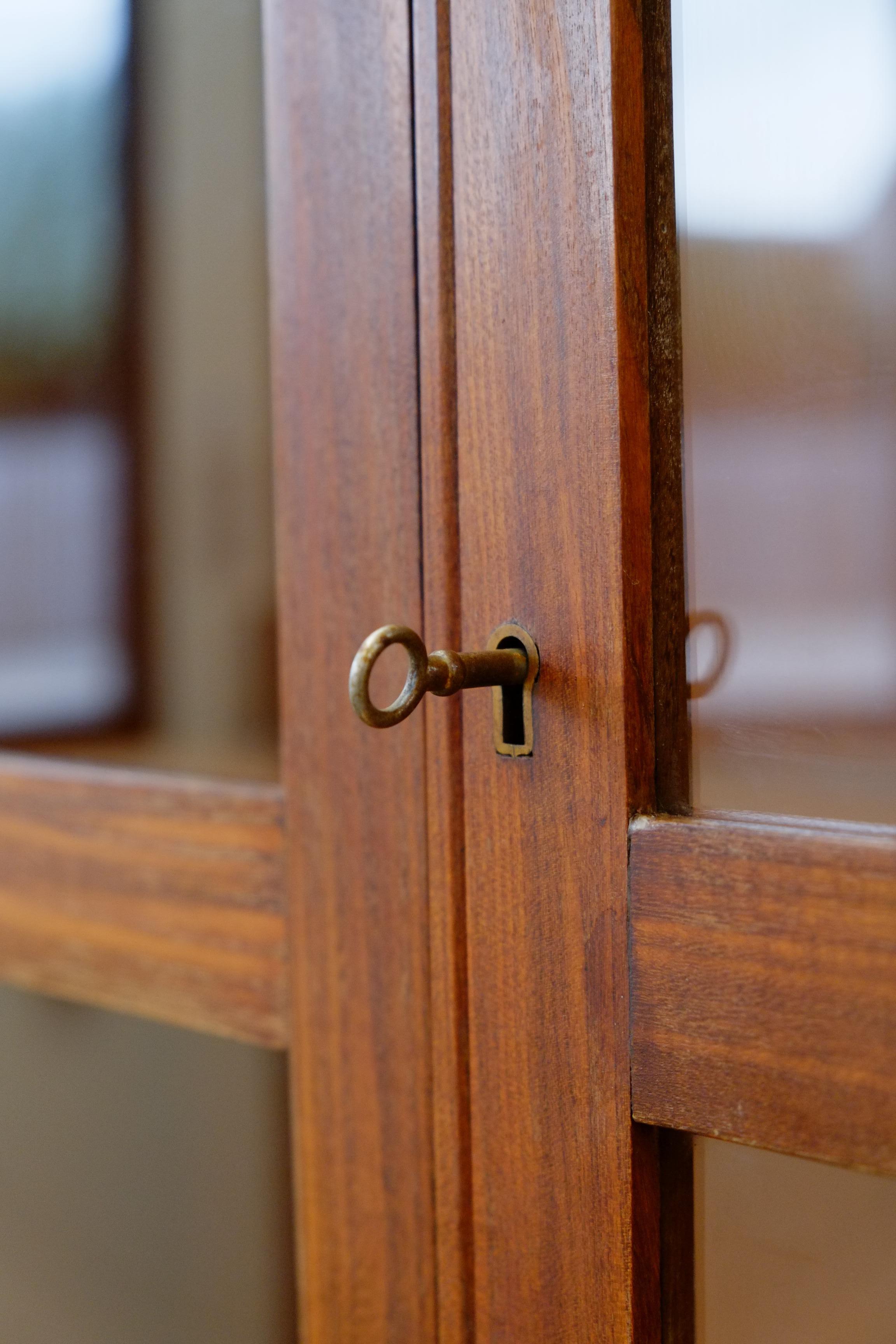Mid-20th Century Mid-Century Modern Glazed Bookcase Cabinet c1960's For Sale
