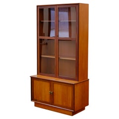 Mid-Century Modern Glazed Bookcase Cabinet c1960's
