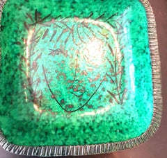 Mid-Century Modern Glazed Ceramic Bowl by Accolay