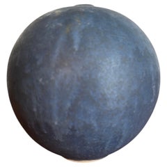 Mid-Century Modern Glazed Ceramic Orb Bud Vase Signed, 20th Century