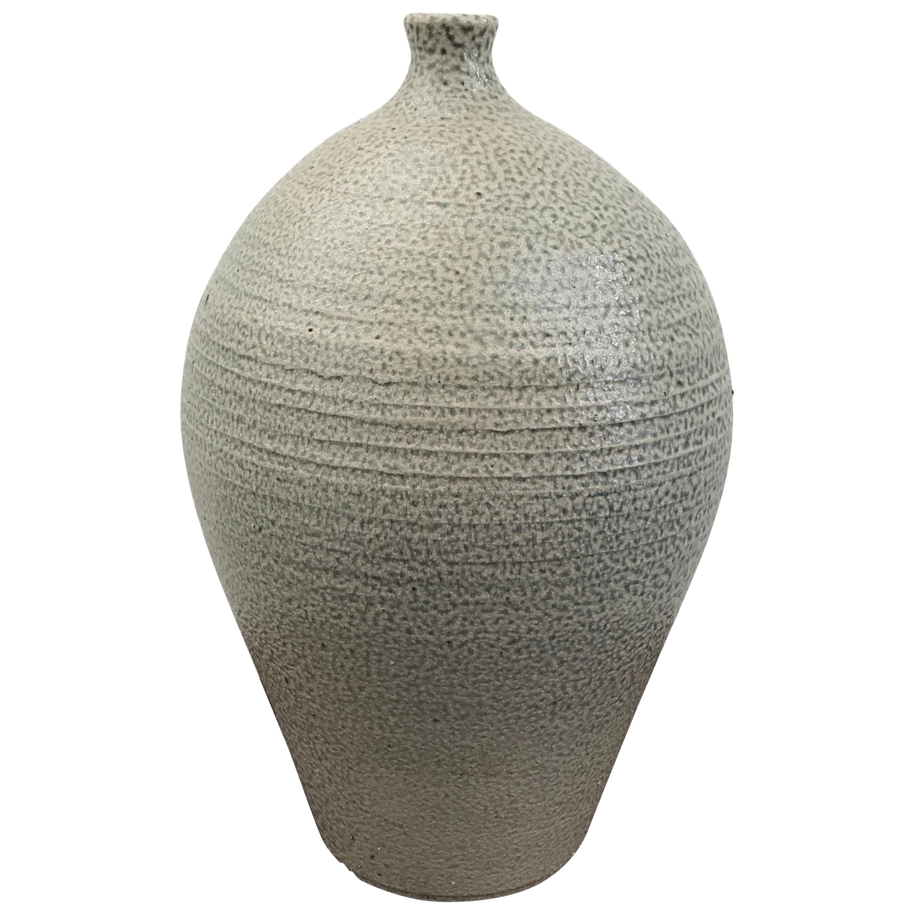 Mid-Century Modern Glazed Ceramic Stoneware Vase by Michael Kreisberg