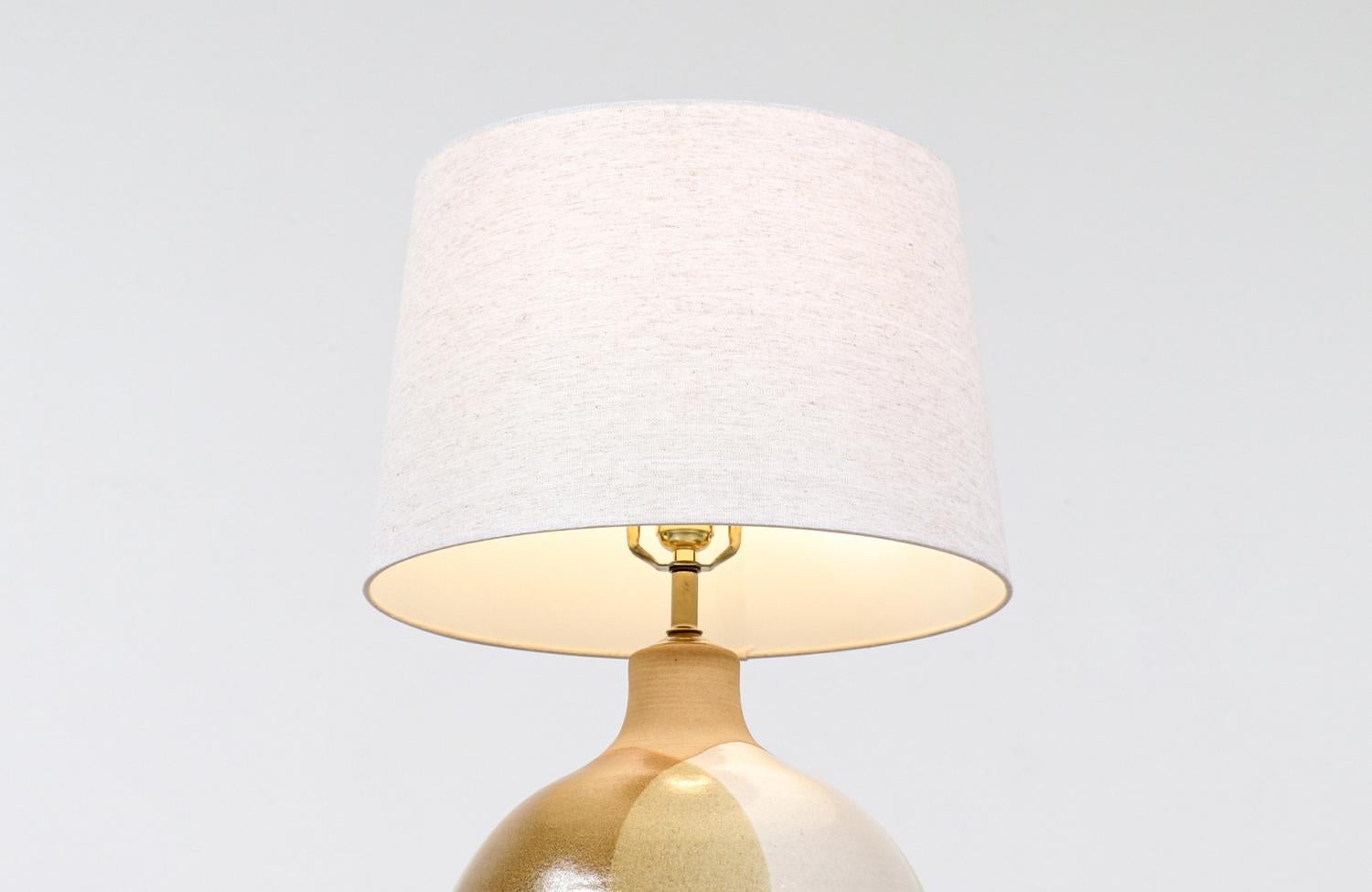 American Mid-Century Modern Glazed Ceramic Table Lamp