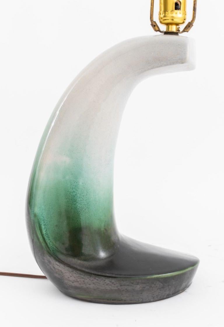 Mid-Century Modern Glazed Ceramic Table Lamp For Sale 4