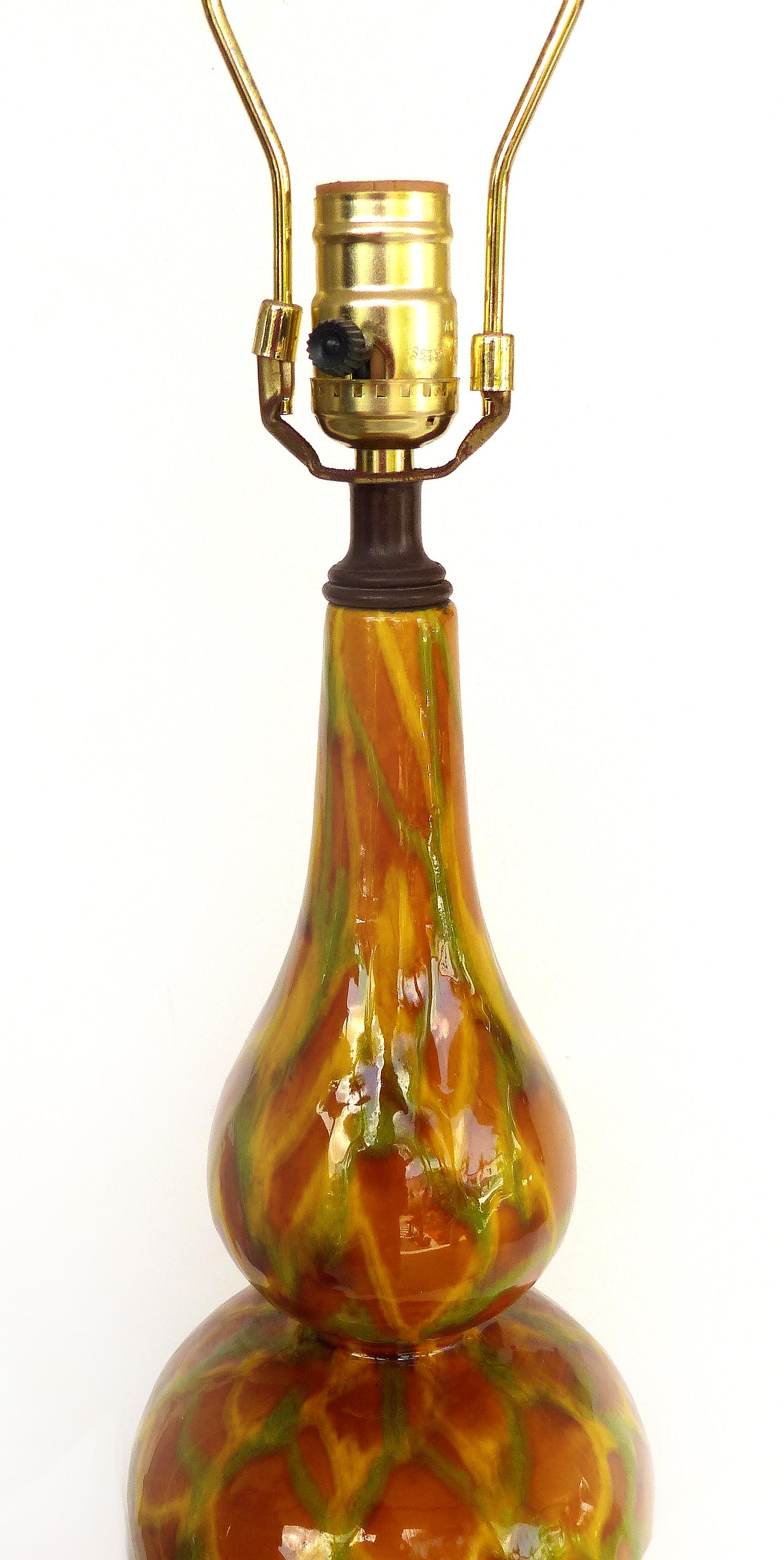 American Mid-Century Modern Glazed Ceramic Table Lamps