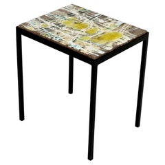 Mid-Century Modern Glazed Concrete Side Table by Jo Amado, 1962