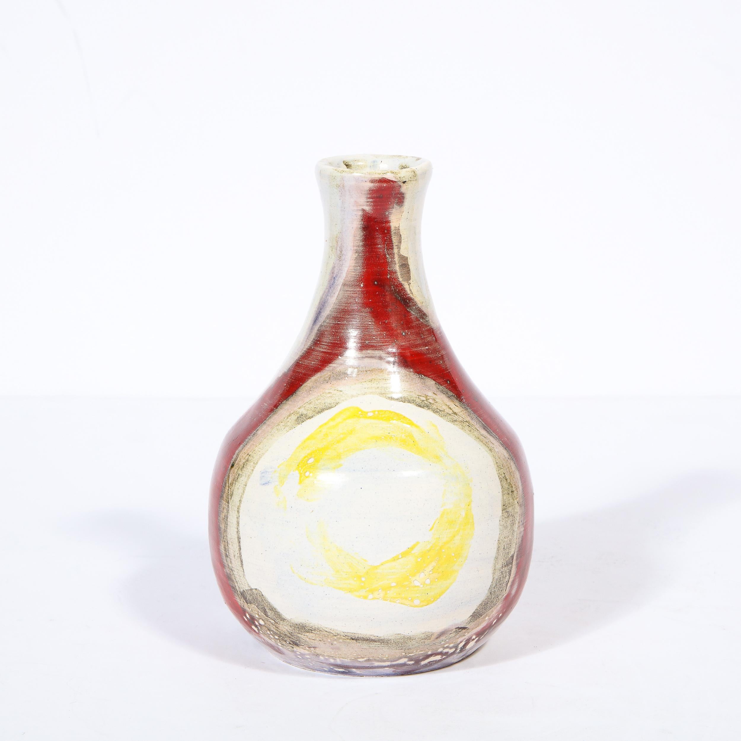 Mid-Century Modern Glazed Pottery Vase by Jean Mégard '1925-2015' In Excellent Condition For Sale In New York, NY