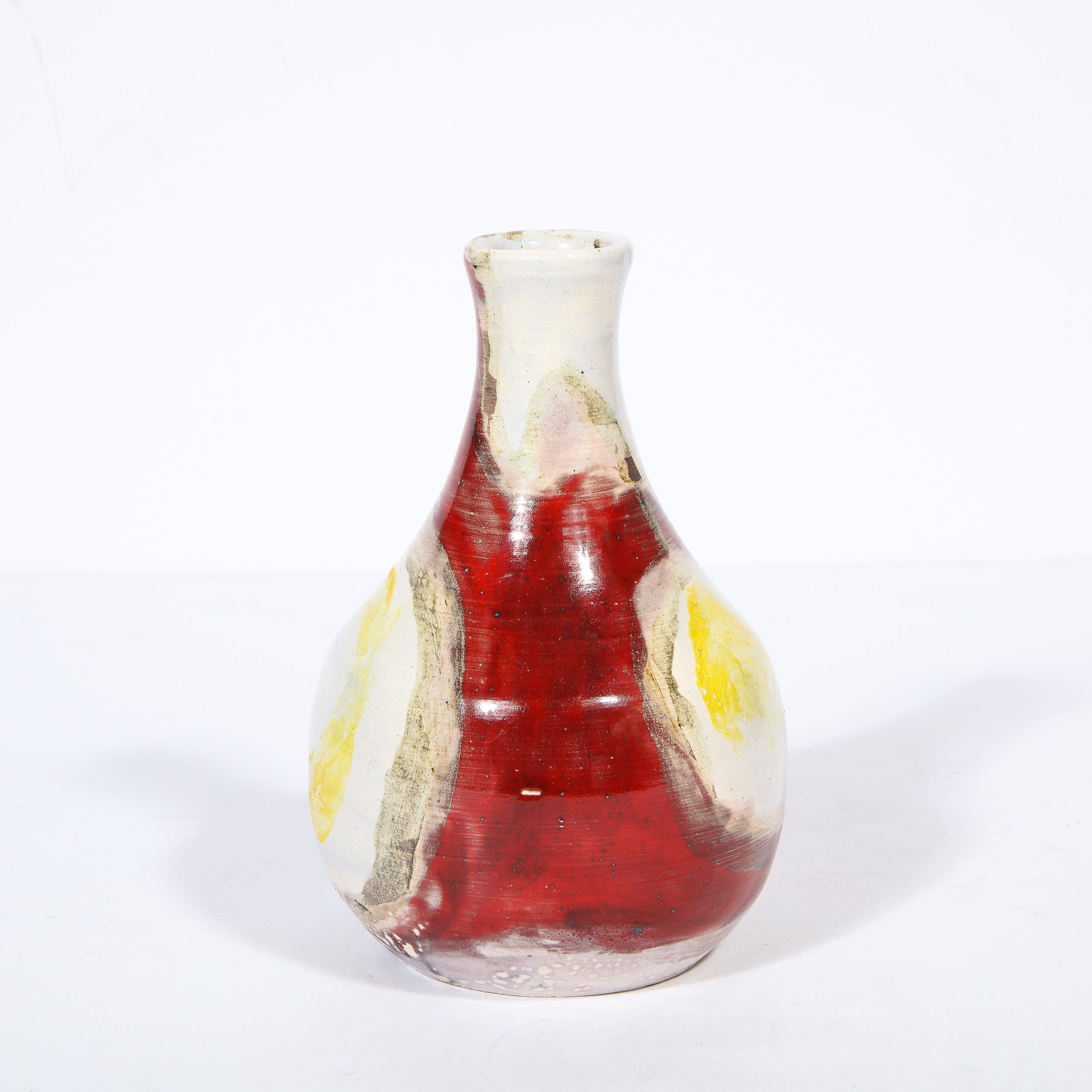 Ceramic Mid-Century Modern Glazed Pottery Vase by Jean Mégard '1925-2015' For Sale