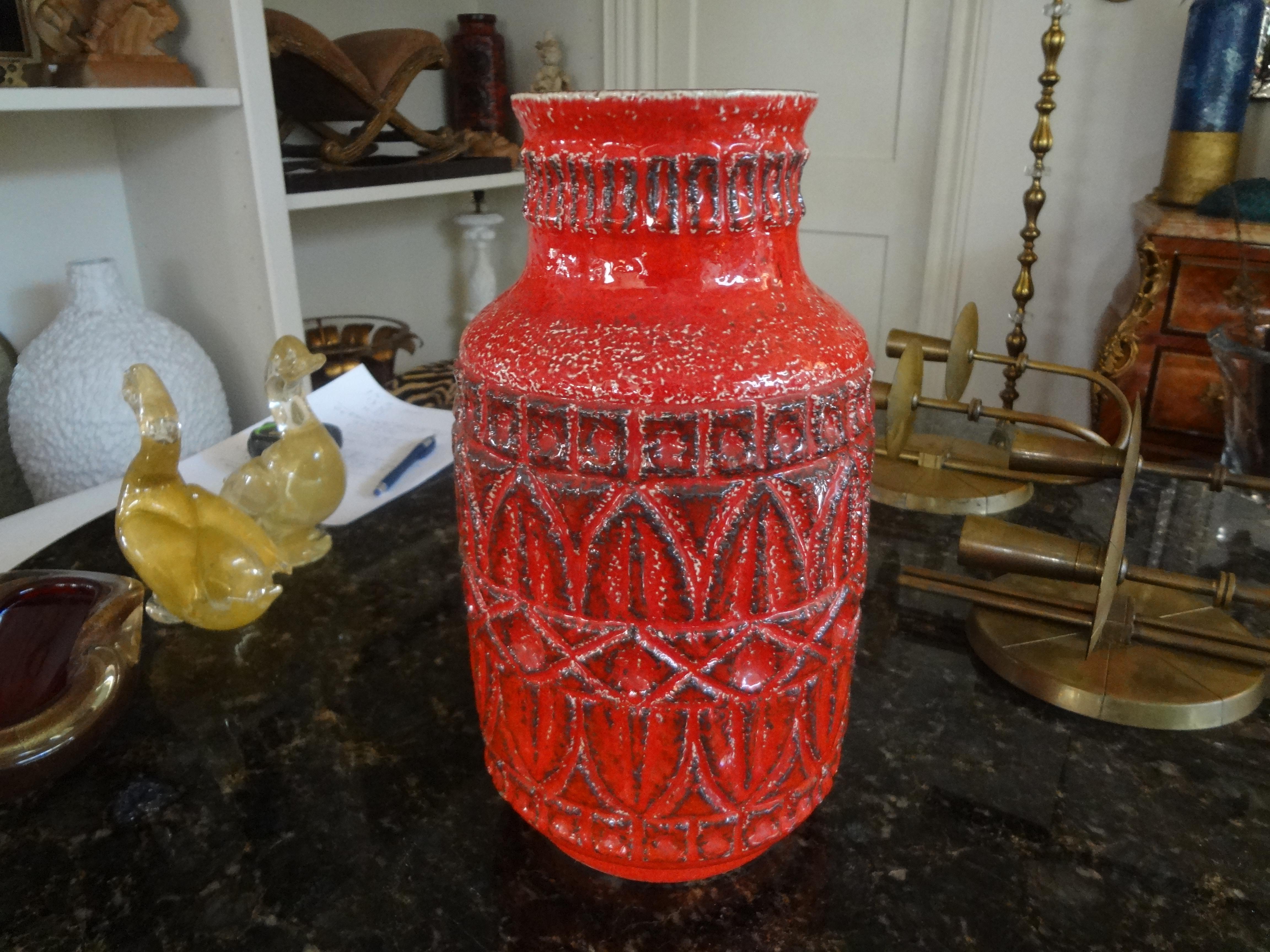 Mid-Century Modern Glazed Pottery Vase For Sale 4