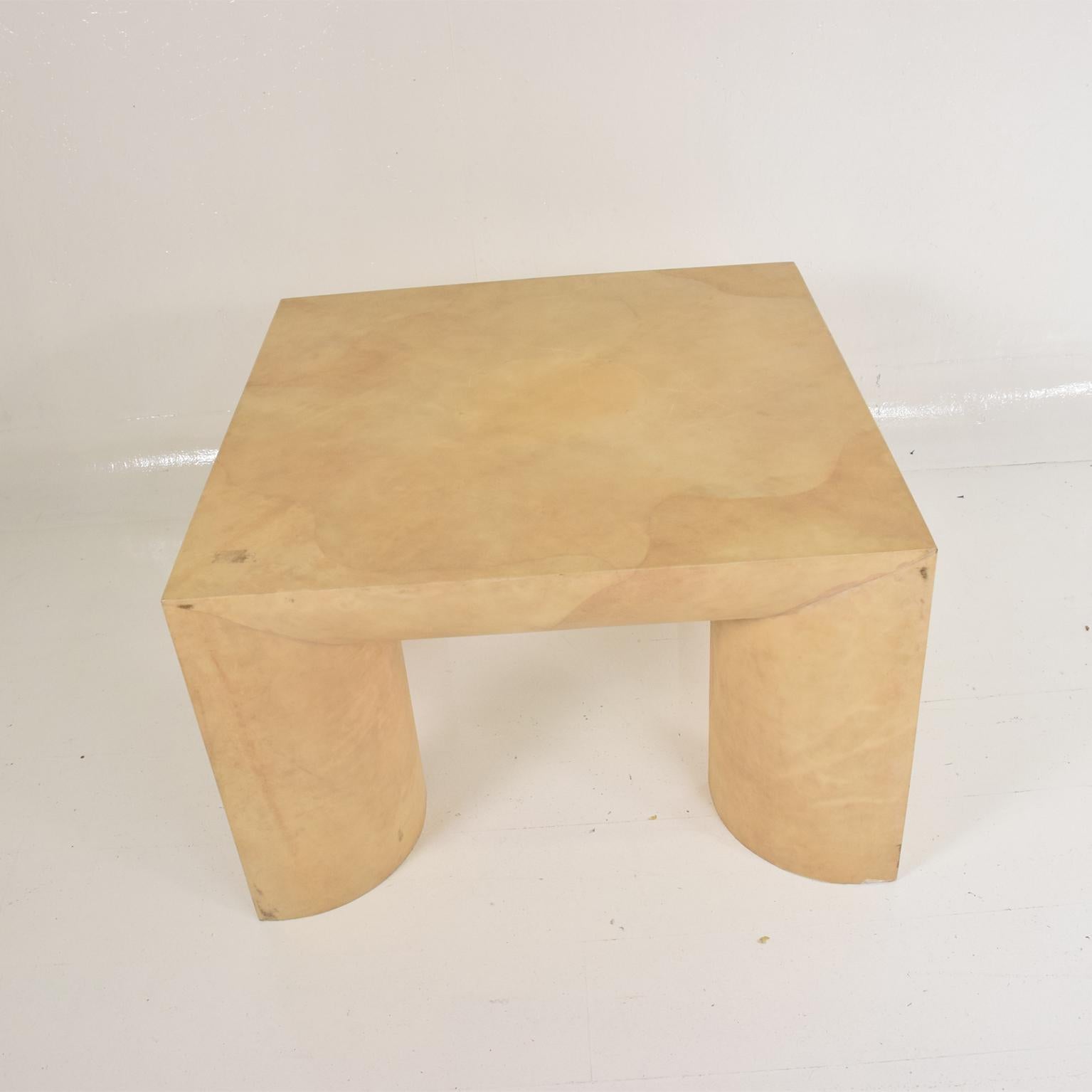 Late 20th Century Mid-Century Modern Goatskin Coffee Table Style of Karl Springer