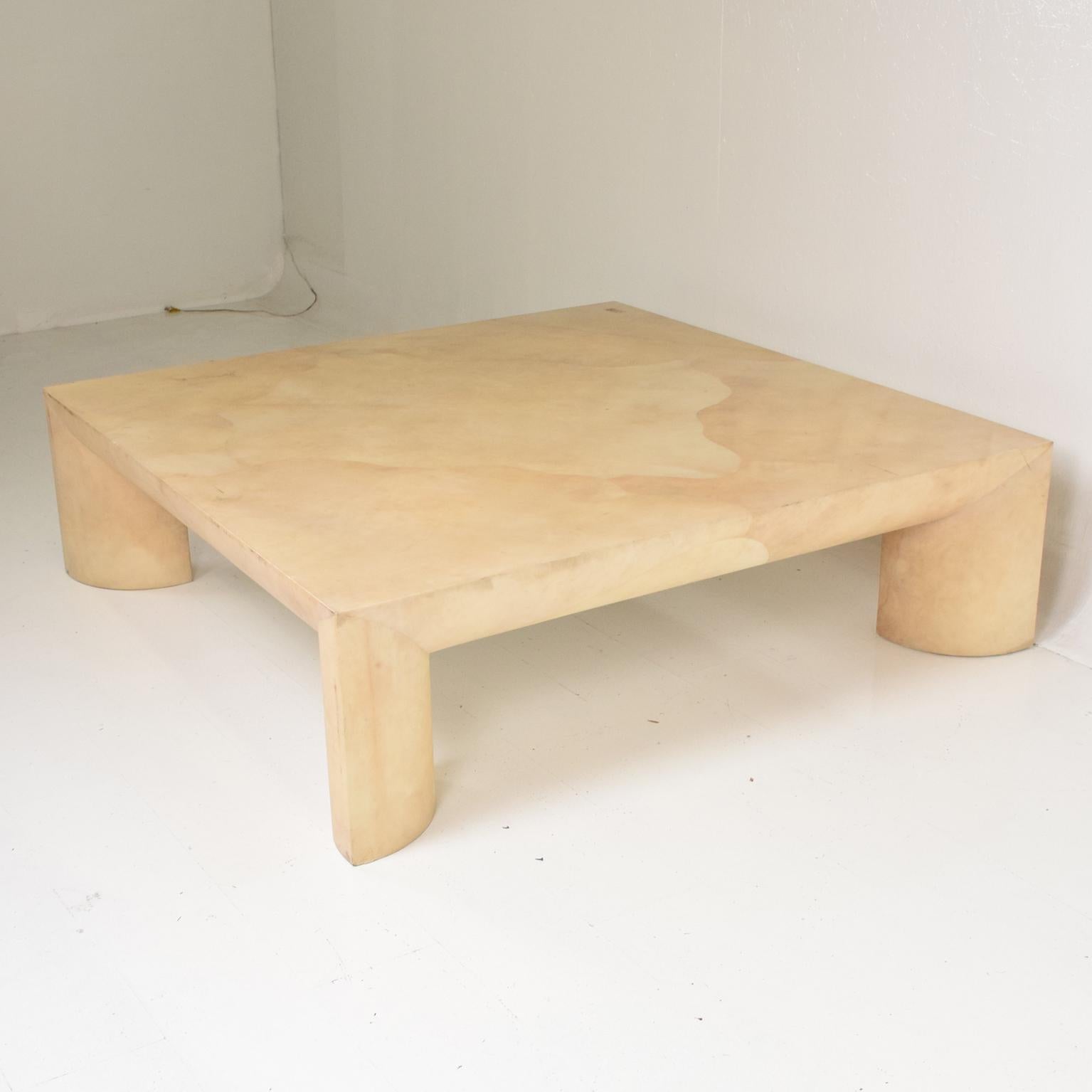 Mid-Century Modern Goatskin Coffee Table, Style of Karl Springer 1