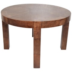 Mid-Century Modern Goatskin Wrapped Dining Table in Brown Tones after Aldo Tura