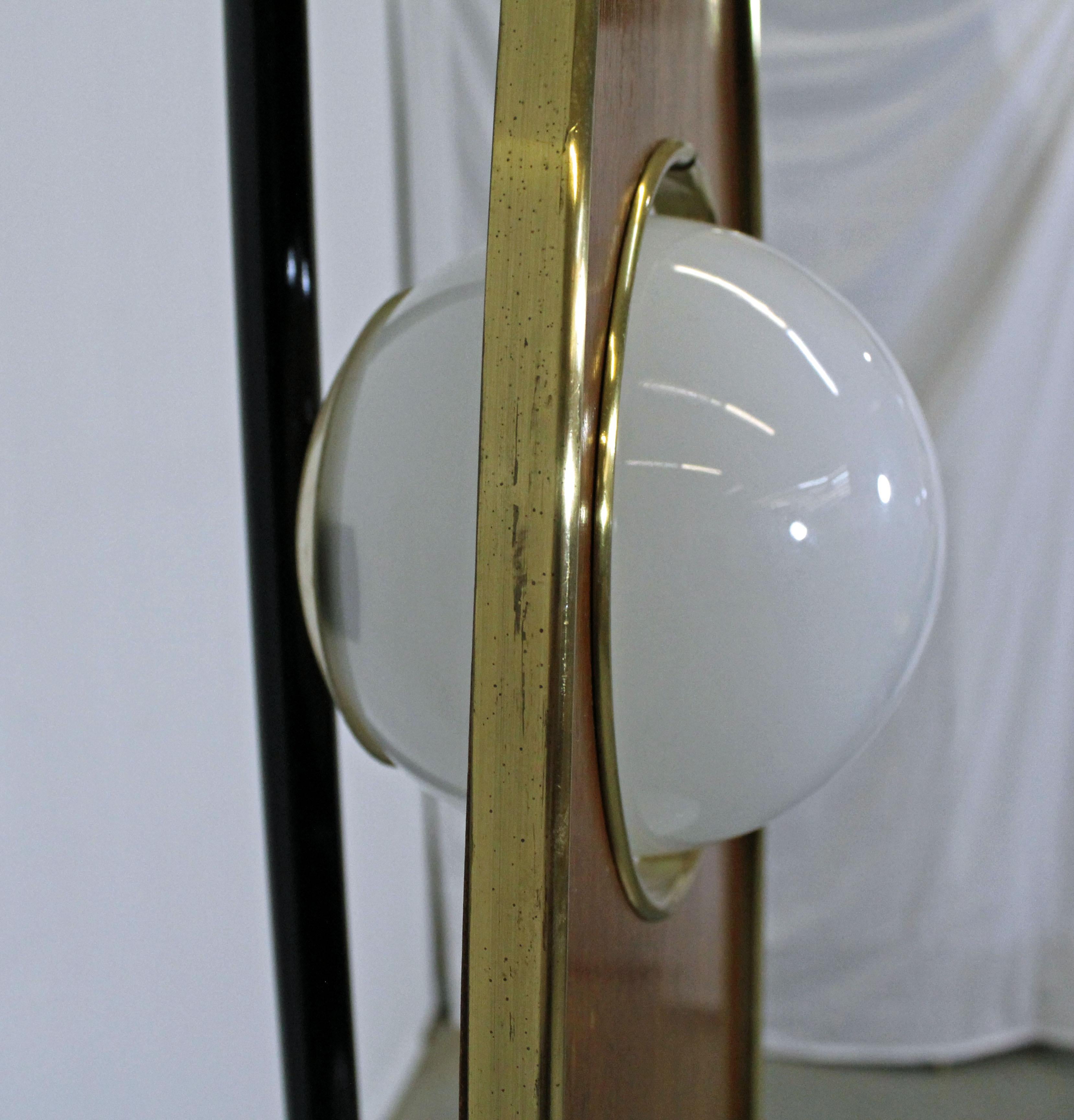 Mid-Century Modern Goffredo Reggiani Stil Nussbaum Surfboard Stehlampe 2