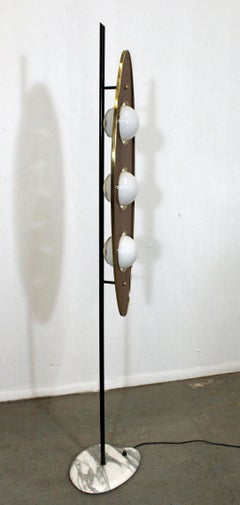 Mid-Century Modern Goffredo Reggiani Style Walnut Surfboard Floor Lamp