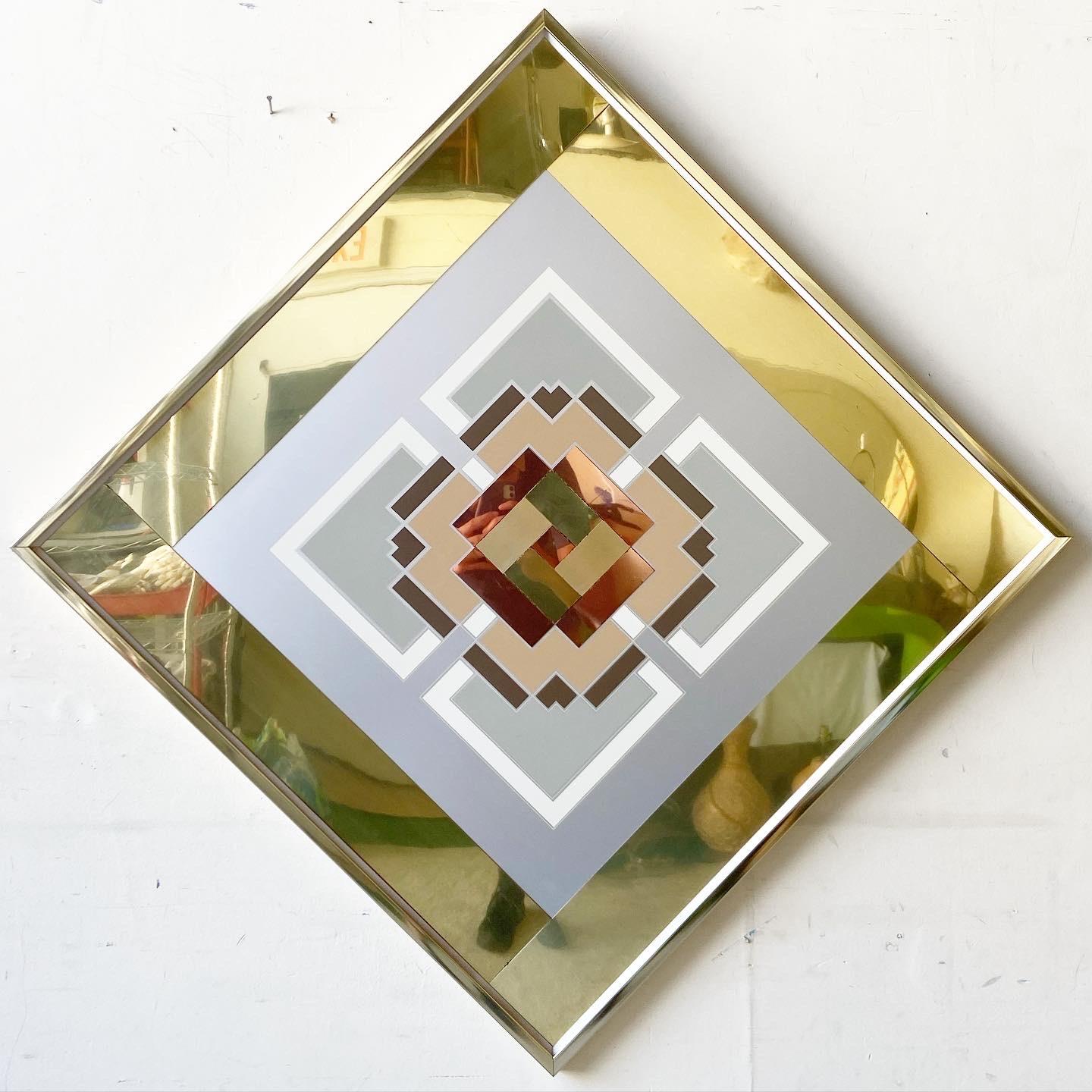 American Mid-Century Modern Gold and Copper Wall Art by Greg Copeland