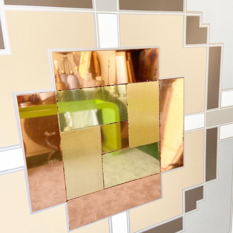 MidCentury Modern Gold and Copper Wall Art by Greg Copeland For Sale