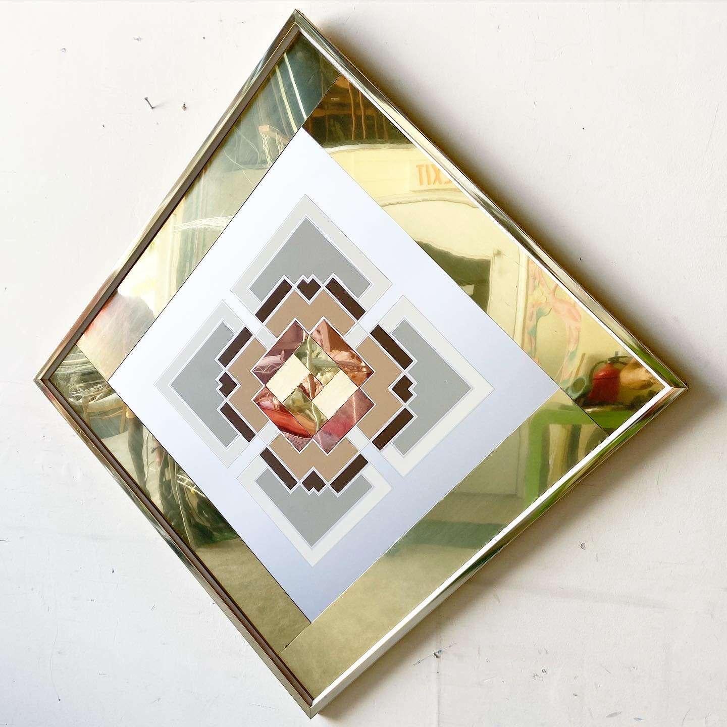 20th Century Mid Century Modern Gold and Copper Wall Art by Greg Copeland For Sale