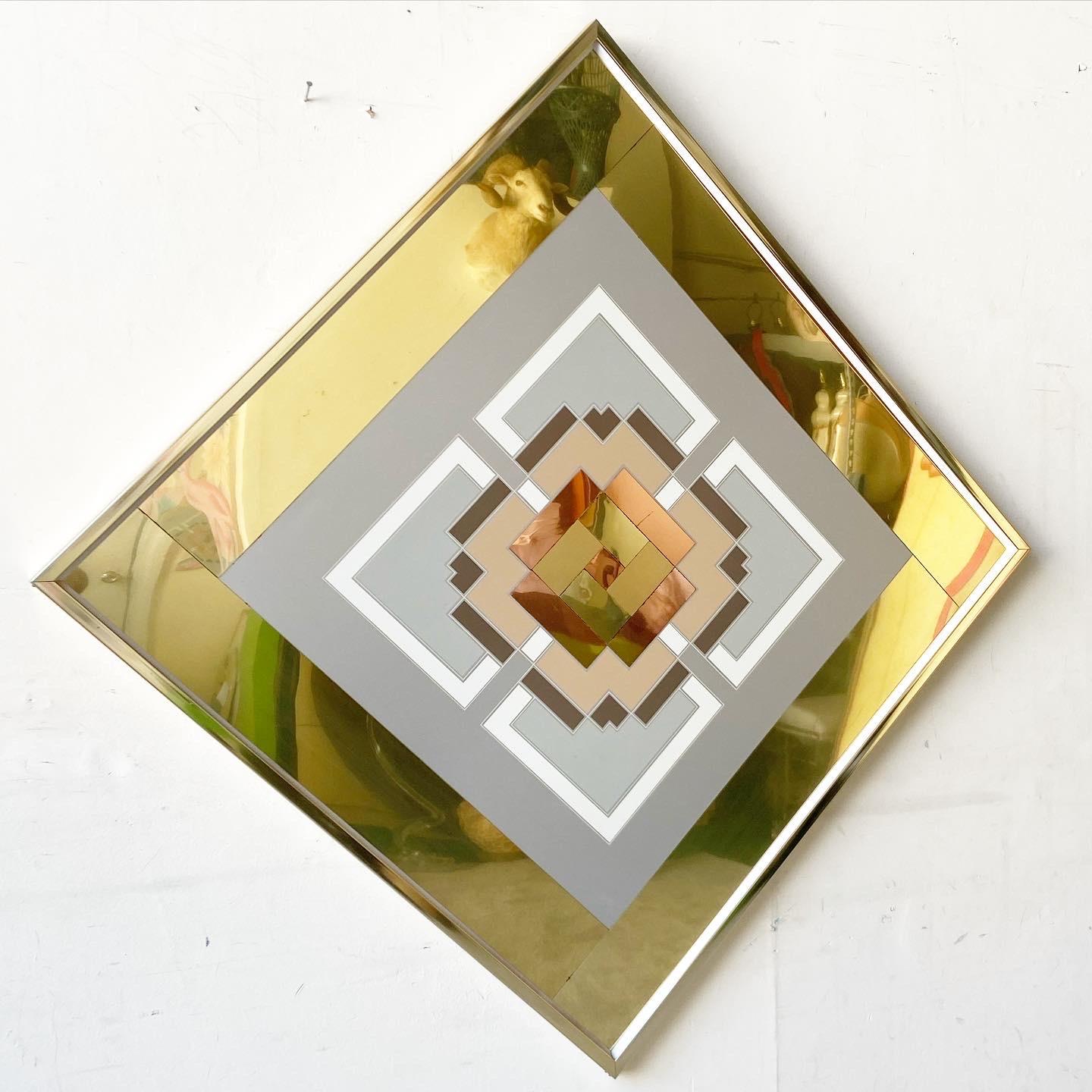 Mid-20th Century Mid-Century Modern Gold and Copper Wall Art by Greg Copeland