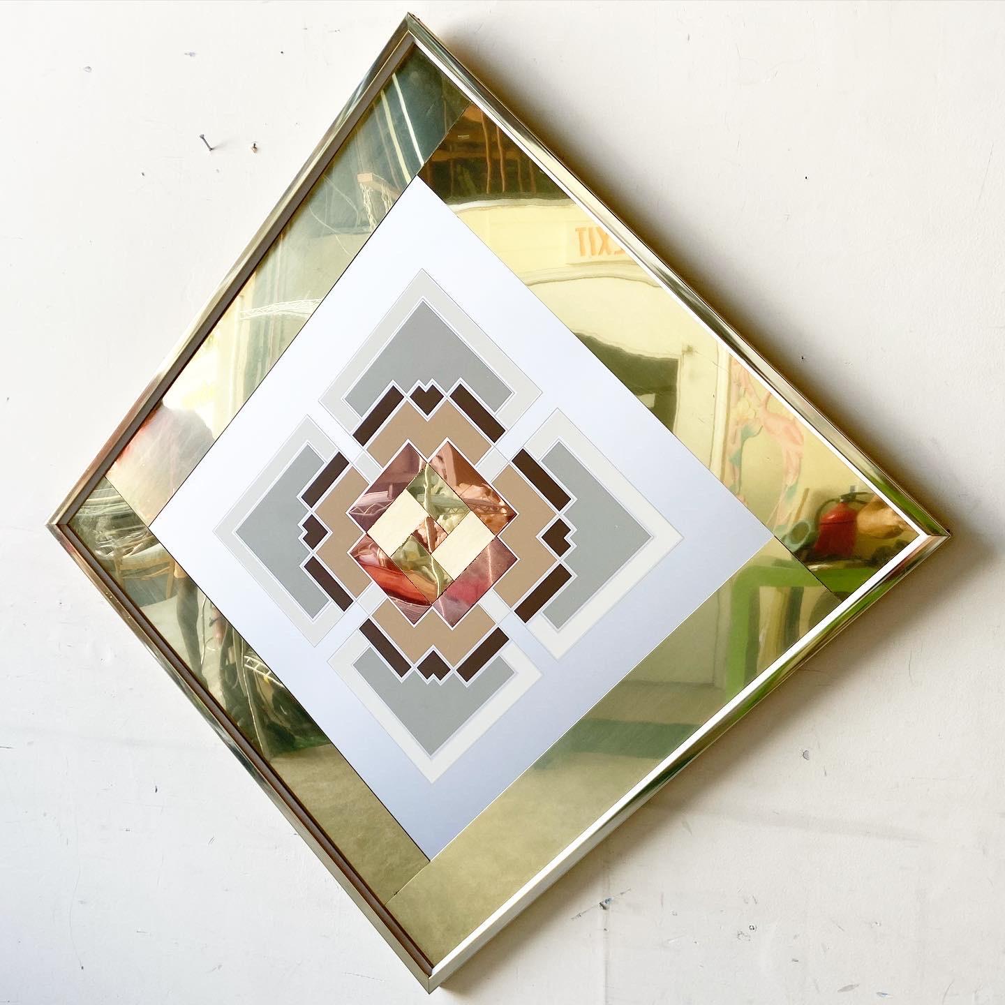 Mid-Century Modern Gold and Copper Wall Art by Greg Copeland 2