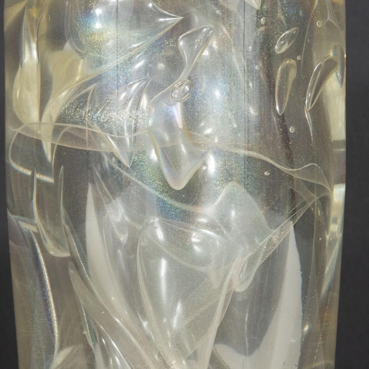 Mid-Century Modern Gold-Flecked Art Glass Vase For Sale 5