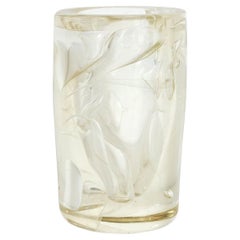 Mid-Century Modern Gold-Flecked Art Glass Vase