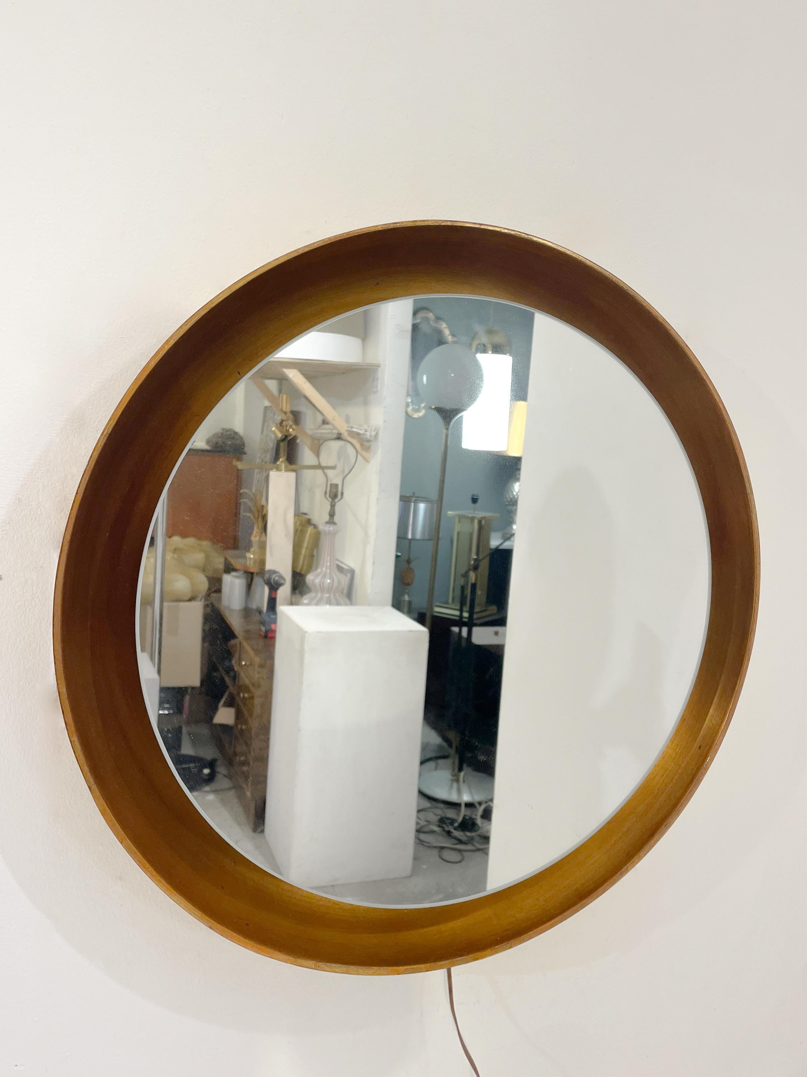 Mid-Century Modern Gold Mirror, Wood, Italy, 1960s For Sale 3