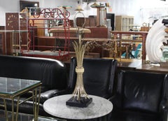 Mid Century Modern Gold or Brass Wheat Sheaf Base Table Lamp by Chapman Mint