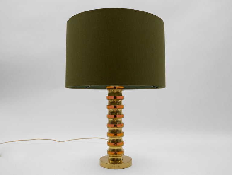 Mid Century Modern Gold Orange Swirls Table Lamp Base, 1960s Germany For  Sale at 1stDibs
