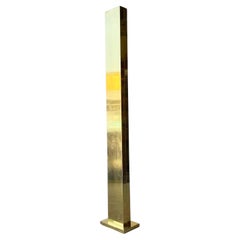 Mid Century Modern Gold Pillar Floor Lamp