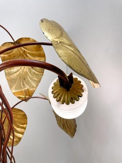 Lampadaire doré moderne du milieu du siècle