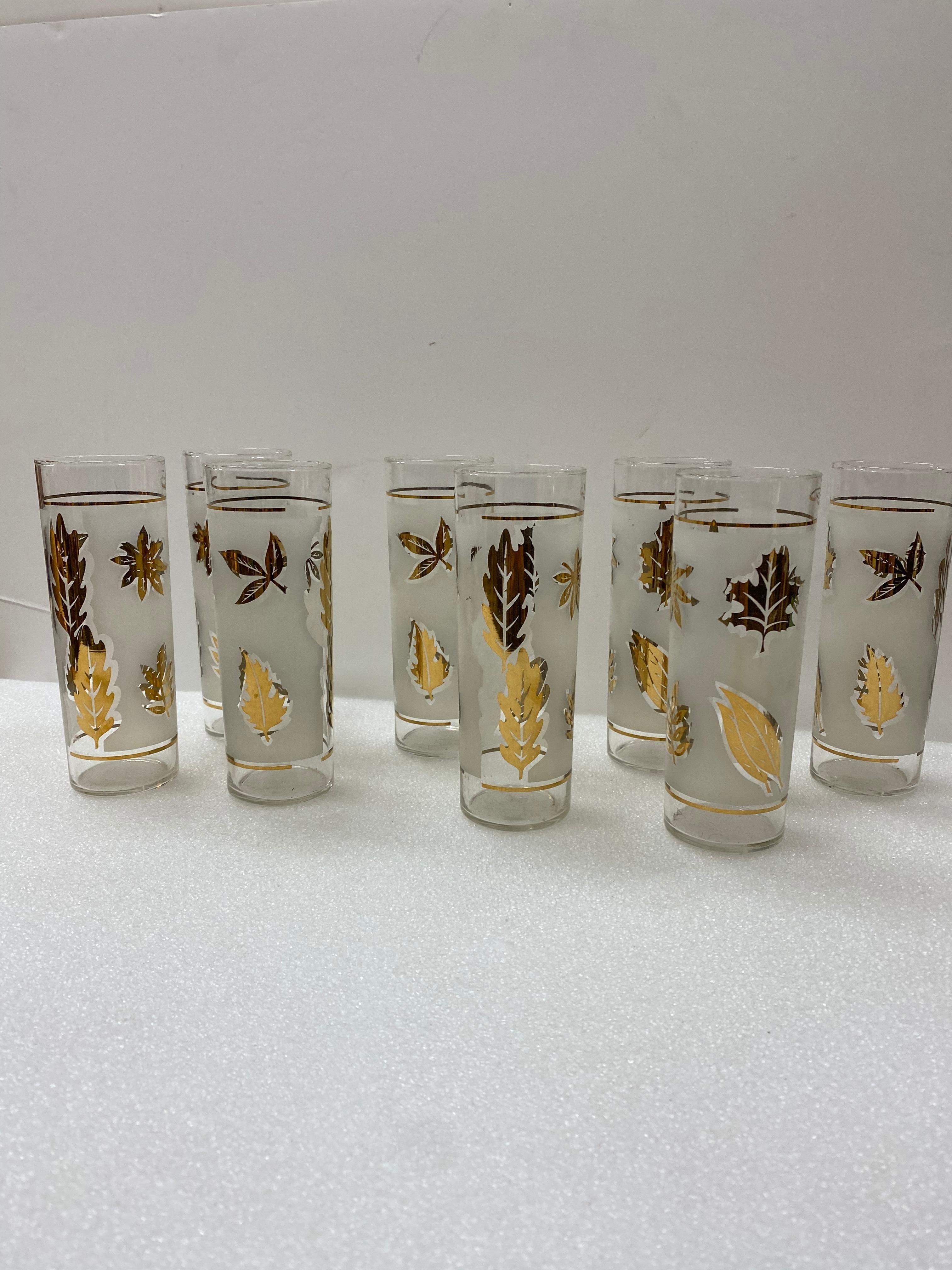 libbey golden foliage glasses