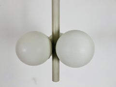Moderner golden-weißer 3-Arm-Kronleuchter aus der Mitte des Jahrhunderts, Space Age, 1960er Jahre, Deutschland