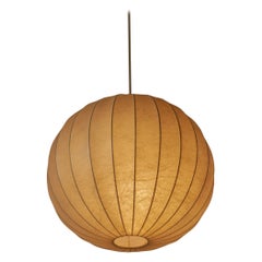 Vintage Mid-Century Modern Goldkant Cocoon Pendant Lamp or Hanging Light Germany 1960s