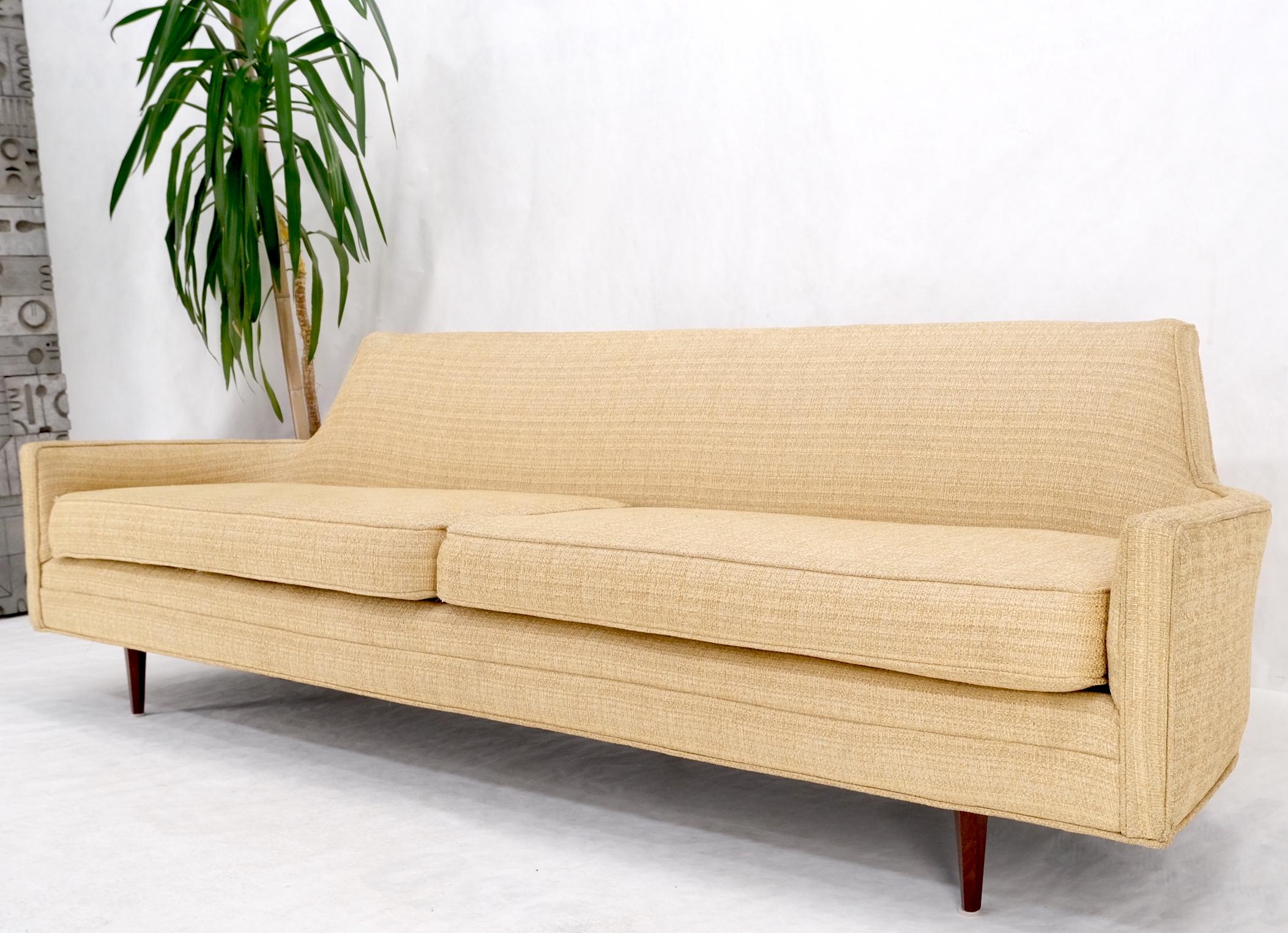 Mid-Century Modern Gondola Style Sofa Pearsall Attributed Oatmeal Upholstery For Sale 9