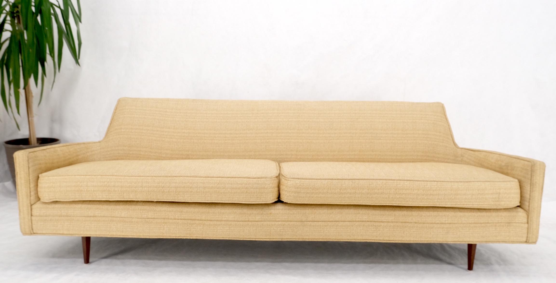 Mid-Century Modern Gondola Style Sofa Pearsall Attributed Oatmeal Upholstery For Sale 10