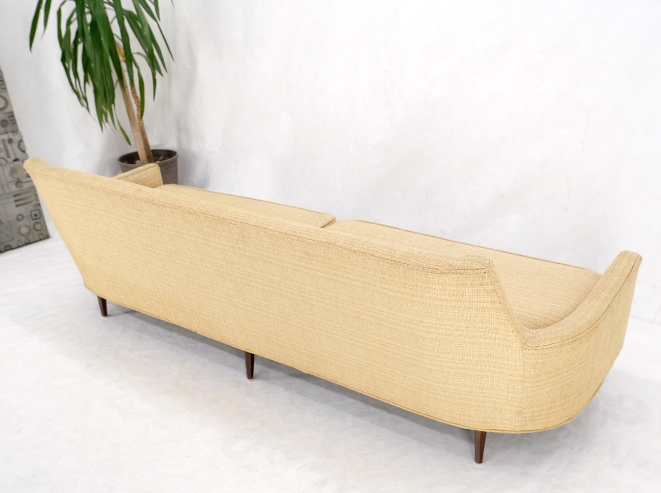 Mid-Century Modern Gondola Style Sofa Pearsall Attributed Oatmeal Upholstery For Sale 14